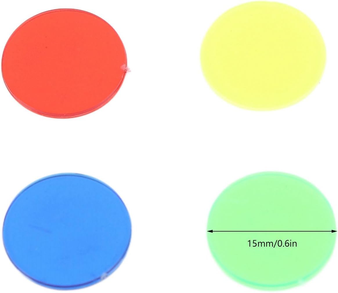 Translucent Game Tokens, 100 Pieces 15mm Round Counting Chips 4 Colors for Classroom Teachers Math Educators Board Game Players Poker Enthusiasts Hands-On Learning Activities