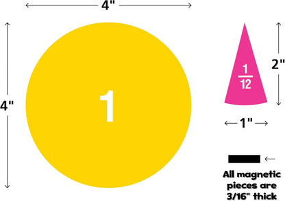 Teacher Created Resources Fraction Circles Magnetic Accents (77244)