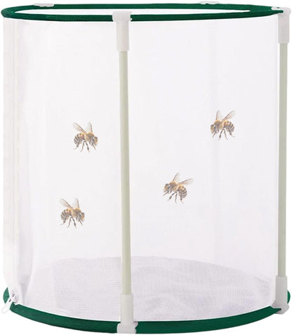 Butterfly Enclosure - Zipper Mesh Cage Terrarium, Foldable Caterpillar Butterfly Growing House, Breathable Habitat | Heavy Duty Outdoor Cages for Garden Yard Patio Balcony Lawn | Safe Portable Nature