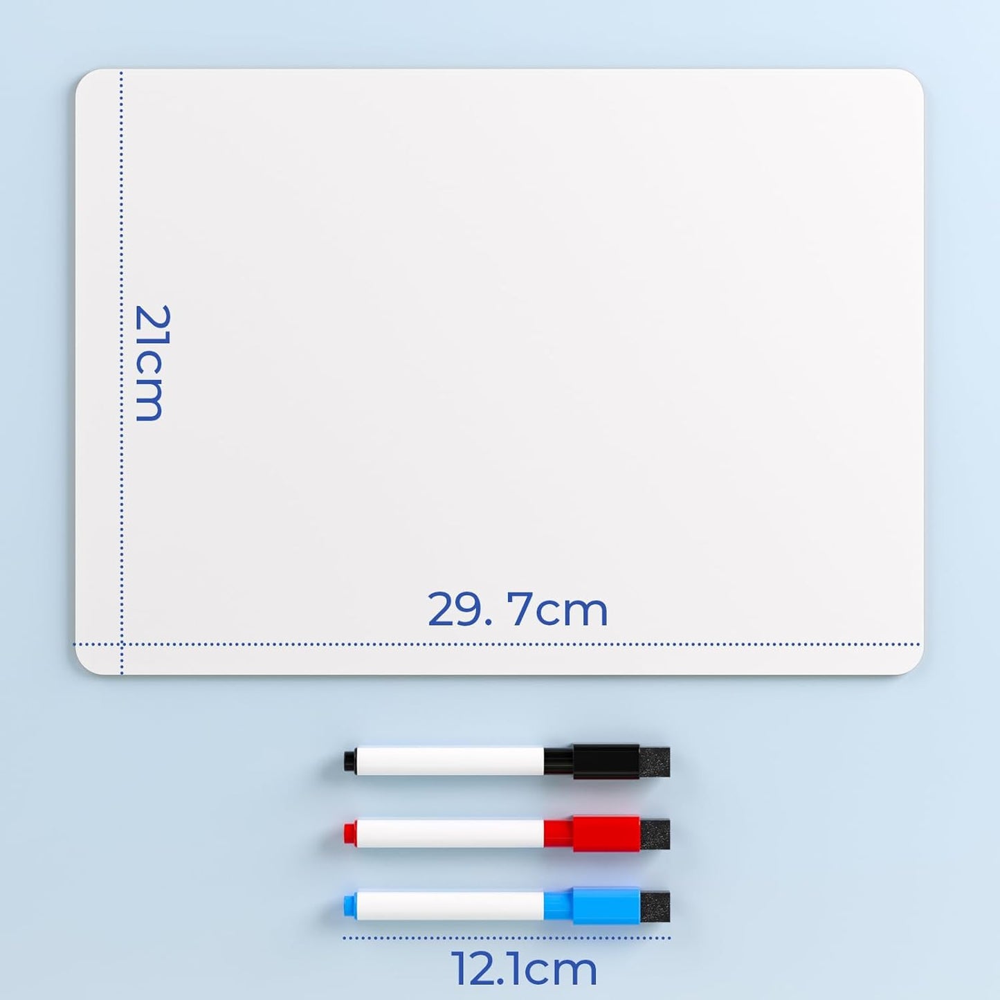 Nicpro Dry Erase Board with Lines 12 x 16 in, 2 Pack Kid Double Sided Lined White Board Dry Erase with 8 Pens, 2 Eraser, Small Learning Whiteboards for Kids, Students, Homeschool Essentials Supplies