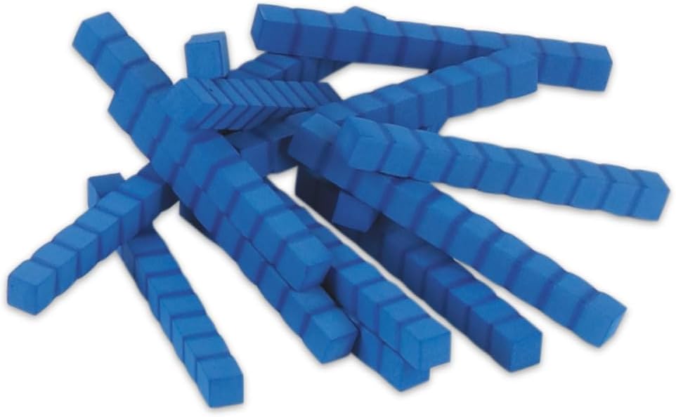 EAI Education QuietShape® Foam Base Ten Rods: Blue - Set of 50