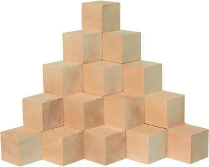 DIY Wooden Cubes 3/4-inch, Pack of 100 Small Blank Wooden Blocks, Unfinished Wood Blocks for Crafts, STEM, Dice, and Building Blocks for Stacking, by Woodpeckers