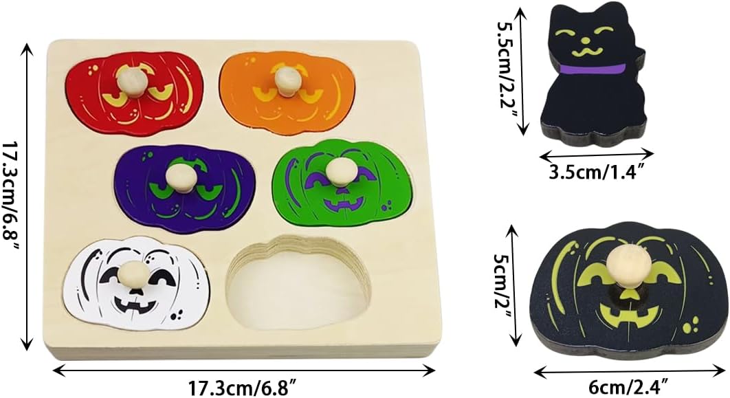Easter Wooden Pegged Puzzles Montessori Toys for Toddlers Kids Boys Girls Easter Basket Stuffers Toys Gifts