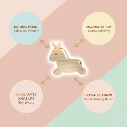 Eray Wooden Unicorn Lacing Montessori braiding Toys for Kids DIY Toy Plane Activities Car Travel Toy Educational Learning Threading for Fine Motor Skills