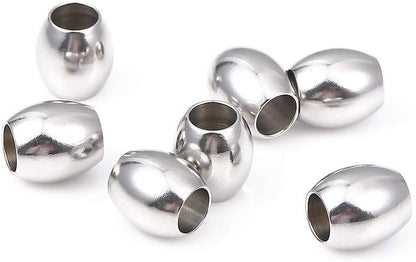 BEADIA Stainless Steel Spacer Beads 3x2.5mm Round Loose Charm Caps Beads for DIY Jewelry Making 100pcs with 1mm Hole