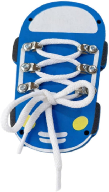 DIY Craft Board: Practice Tying Shoes, Learn to Thread Shoelaces – Toy for, Random Left Right