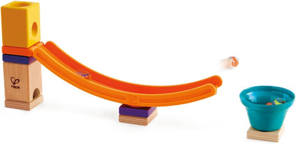Hape Quadrilla Mega Skatepark Marble Run Attachment, 17 Pieces, Multicolor