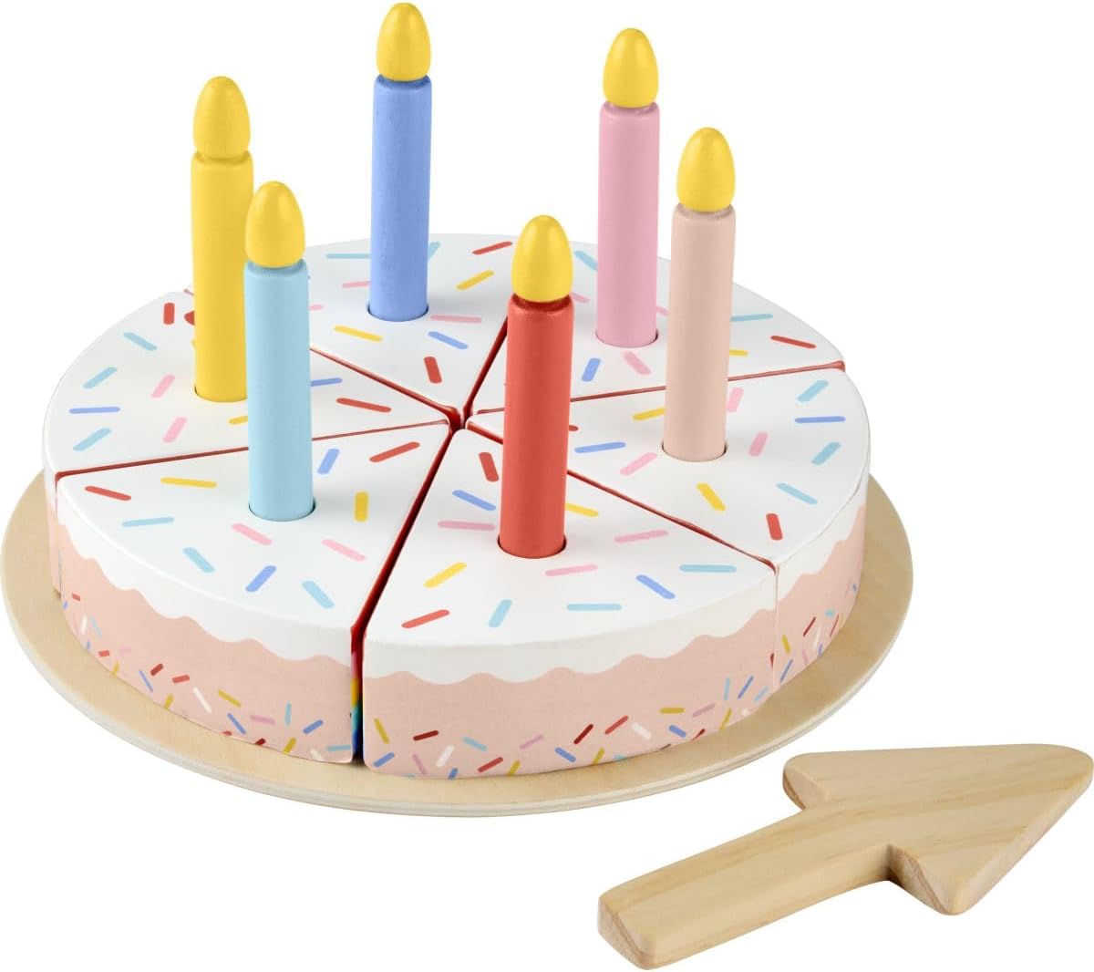 Fisher-Price Wood Pretend Play Toy Fruit Pie, Tiny Garden 16-Piece Wooden Food Puzzle Set for Preschool Kids Ages 3+ Years (Amazon Exclusive)