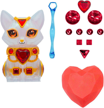Gem Pets Purple Diamond Bunny Treasure Dig Kit with Lilac-Scented Soap, Includes 10 Gems, 4 Accessories & Digging Tool to Decorate Pet, Mess-Free Excavation Activity for Kids, Pink Doll & Purple Gems