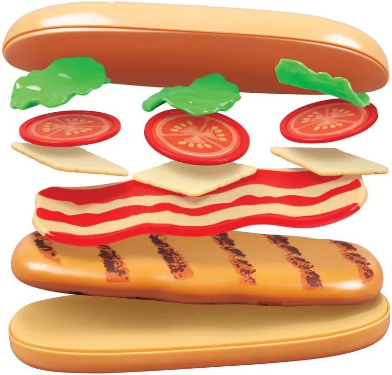 Subway Sandwich Playset - 12-Piece Pretend Play Food Set with Ingredients and Play Money - Play Food Toys for Kids 3+