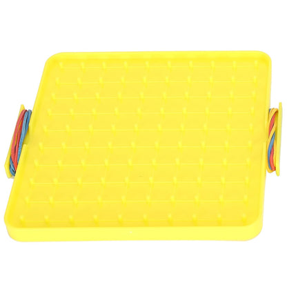 Yosoo 4Pcs Nail Board Toy Pegboard Teaching Aids Math Learning Tool with Rubber Bands for Kids Educational Toys Classroom Homeschool