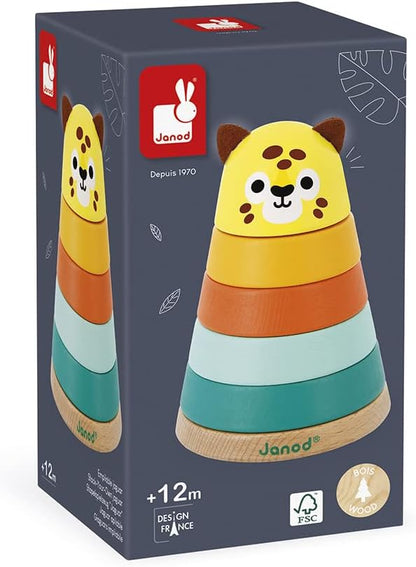 Janod Baby Forest Fox Wood Stacker - Ages 1+ - J08014