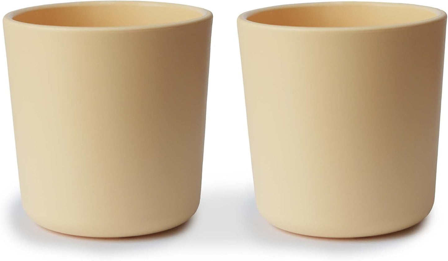 mushie Dinnerware Cups For Kids | Made in Denmark, Set of 2 (Ivory) - Colors B