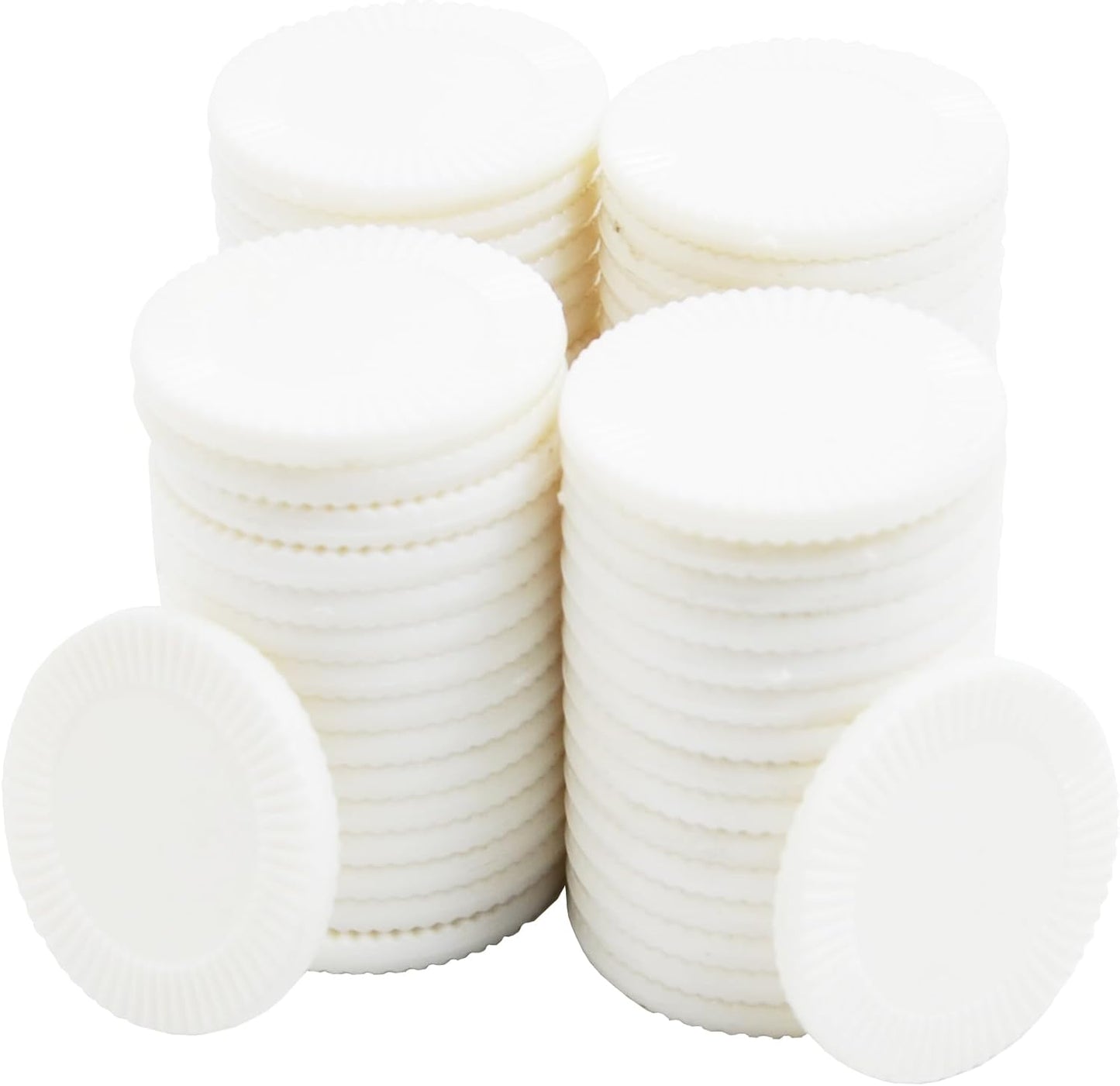 Smartdealspro 64pcs 32mm/1.26 Inch Opaque Plastic Learning Counters Disks Mini Poker Chips Game Tokens with Storage Box (Red)