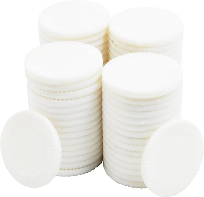 Smartdealspro 64pcs 32mm/1.26 Inch Opaque Plastic Learning Counters Disks Mini Poker Chips Game Tokens with Storage Box (Red)