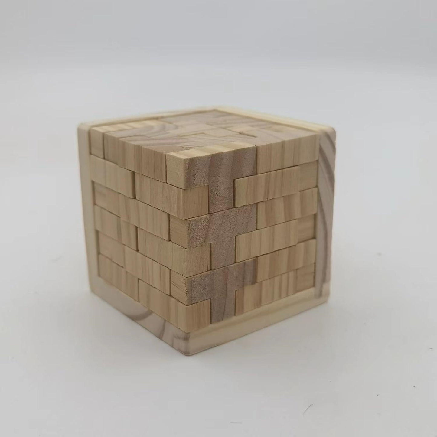 Wooden Brain Teaser Puzzles Box Brain Teasers Wooden Puzzle T-Shaped Geometric Intellectual Jigsaw Logic Cube Puzzles Mind Games for Kids and Adults