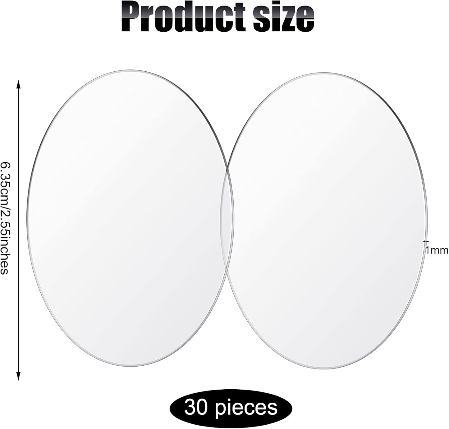 Jetec 30 Pcs 4 Inch Acrylic Circle Blanks Clear Disc Round Transparent Acrylic Coasters Ornament Blanks Miniature Bases for Crafts Christmas Ornament DIY Art Projects Supplies