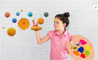 Solar System Model, DIY Solar System Project Kit, Easy to Assemble Solar System Kit for Hands-On Learning