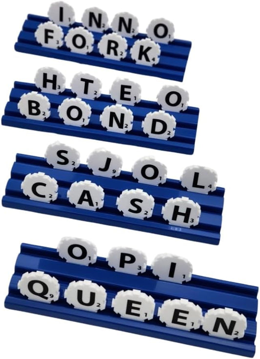 Word Strategy Game with Travel Bag, Word Puzzle for Adults, Family, and Kids, Fun Game for Ages 8+, 1-4 Players