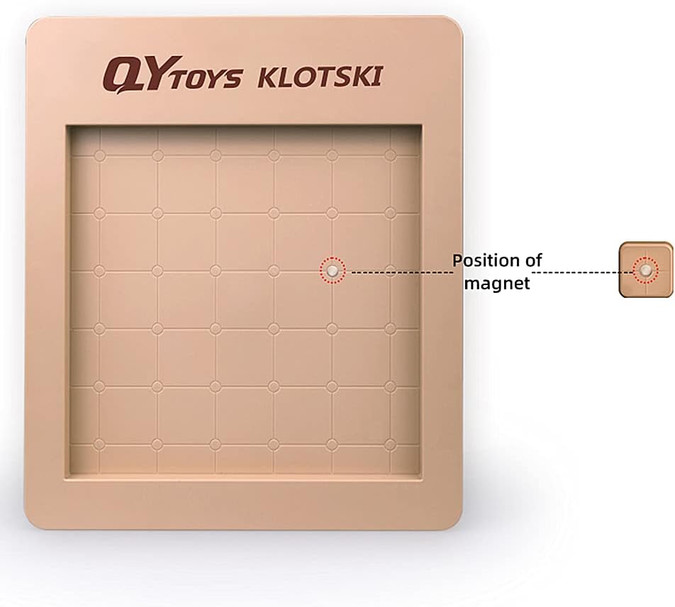 LiangCuber QY Toys 48 Klotski Puzzle Magnetic Sliding Number Puzzle ABS 7x7 Klotski Brain Teasers Toy Tangram Jigsaw Intelligence