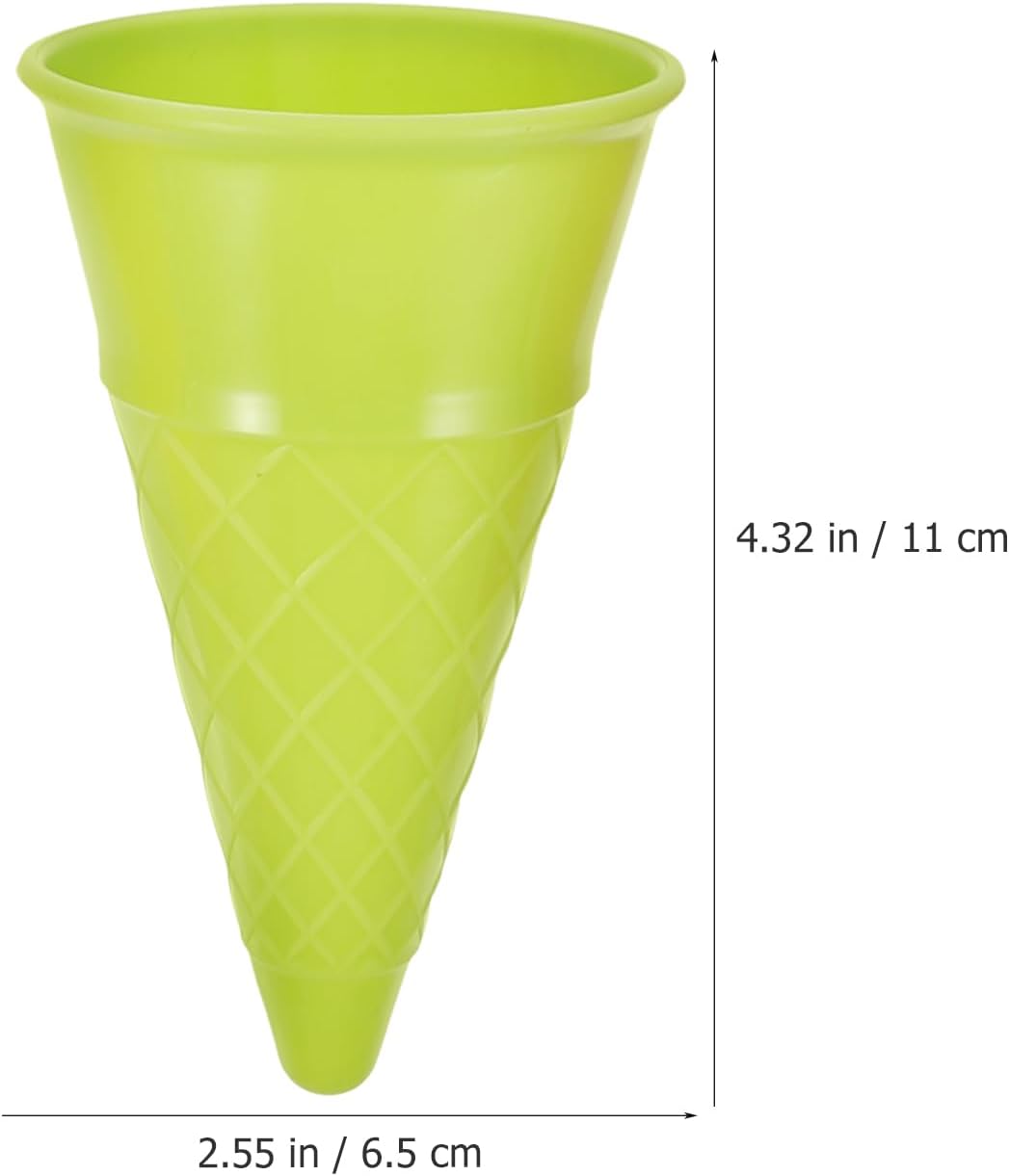 Totority Ice Cream Scoop Toy and Sand Ice Cream Set 5 Pieces Plastic Cones for Kids Outdoor Beach and Sandbox Play