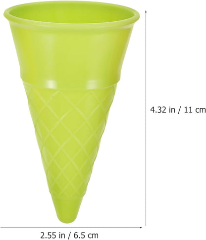 Totority Ice Cream Scoop Toy and Sand Ice Cream Set 5 Pieces Plastic Cones for Kids Outdoor Beach and Sandbox Play