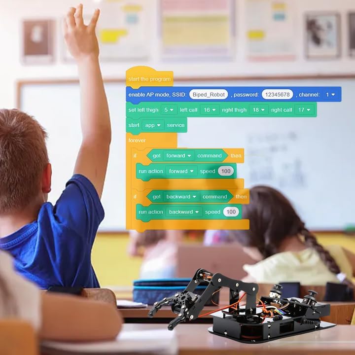 ACEBOTT Robotics for Kids Ages 12-16，Bionic Biped Robot Kit for Arduino ESP32, STEM Science Kits, Cool Engineering Building Toys, Science Coding Kit for 12+ Boys Girls Teens and Adults Unique Gifts