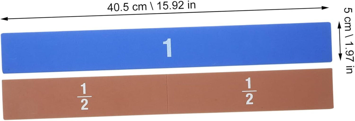 Housoutil 1 Set Educational Fraction Tiles Math Manipulatives for Students Engaging for Fraction Cognition Compact and Lightweight Teaching Tools