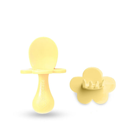 Grabease Baby Feeding Utensils - Anti-Choke Collar & Toddler Fork for Ages 1-3 - Easy-Grip Curved Handle Infant Spoon - Dishwasher-Safe Convenience & Baby Cutlery - Teal