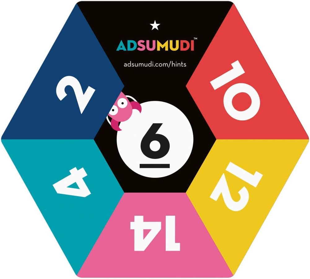 Evermade Adsumudi Math Game - The Monstrously Fun, Smart Game for Kids to Practice Multiplication, Division, Addition and Subtraction - Great for Kids Ages 8-12