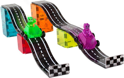 Magna-Tiles Downhill Duo 40-Piece Magnetic Construction Set, The Original Magnetic Building Brand
