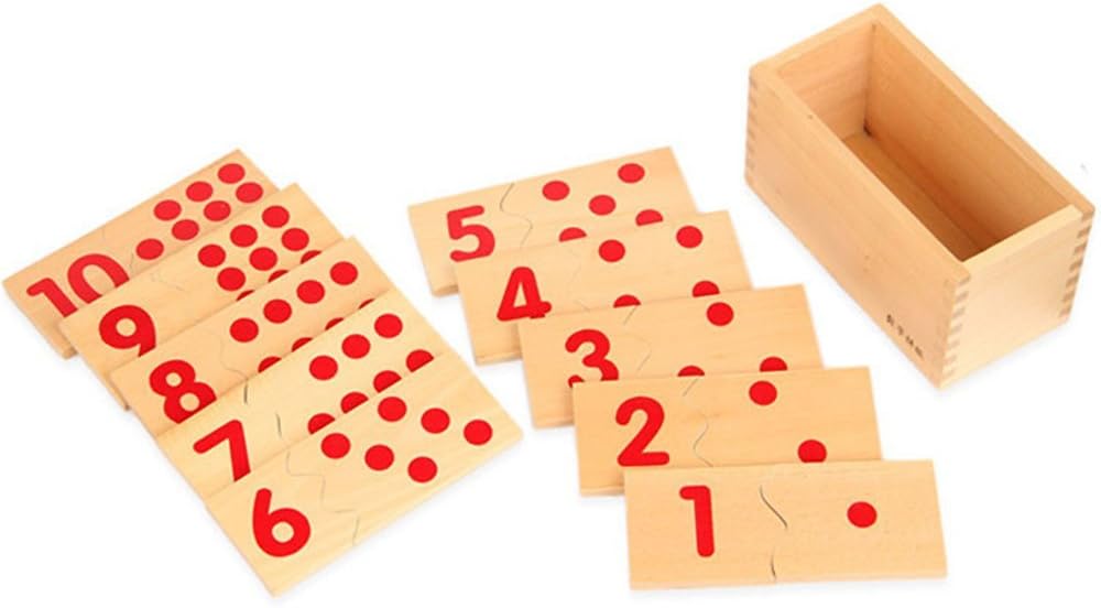Montessori USA Montessori Math Materials Number Puzzle 1-10 for Preschool Early Learning Tool