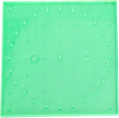 GLOGLOW Mathematical Manipulative Material Array Block Geo Board, Plastic Nail Board Toys for Kids with Rubber Bands, STEM Activity for Fine Motor Skills and Learning 5.3 X 5.3