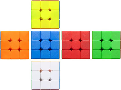 12 Pack 3x3 Speed Cube Set, Stickerless Magic Cube Bulk for Kids Party Favors, Classroom Rewards & School Prizes, Sensory Stress Relief Fidget Toys