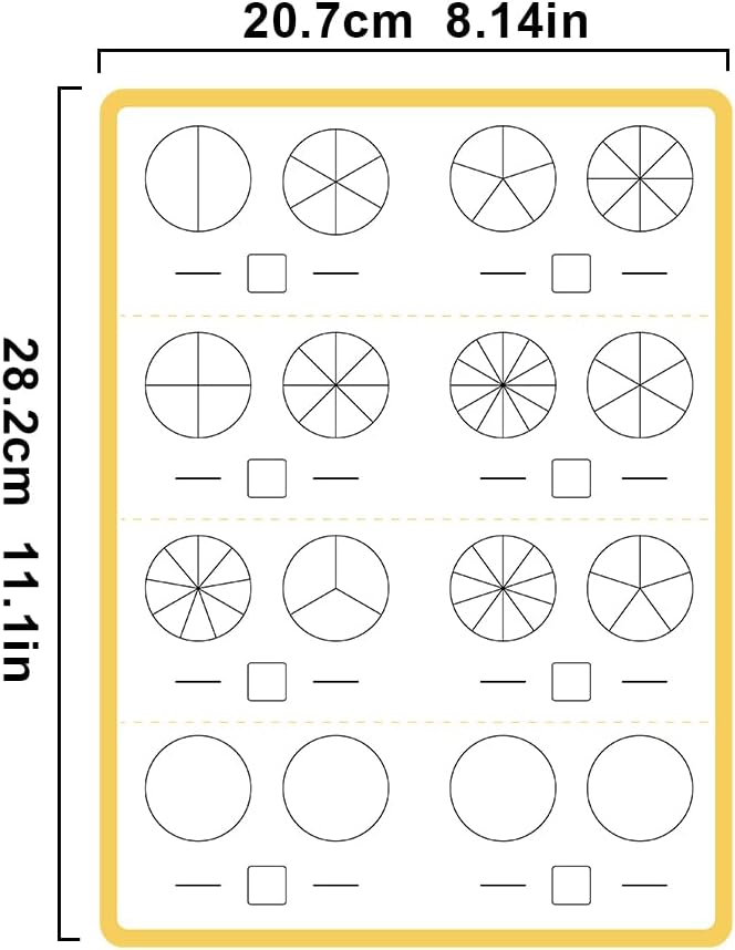 Lachilly 10 Pack Number Bonds Learning Big Cards, Double-Side Dry Erase Board, Math Manipulatives Ten Frame Teaching Resources for Homeschool Perschool Primary School Supplies, 8.26x11.22 Inch