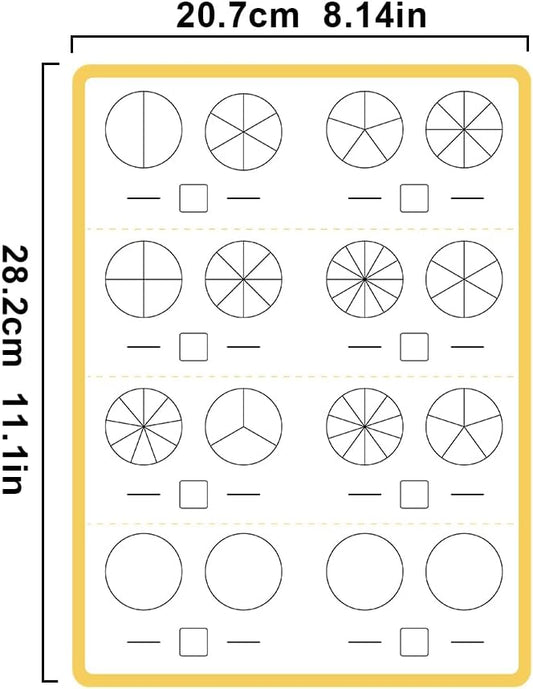 Lachilly 10 Pack Number Bonds Learning Big Cards, Double-Side Dry Erase Board, Math Manipulatives Ten Frame Teaching Resources for Homeschool Perschool Primary School Supplies, 8.26x11.22 Inch