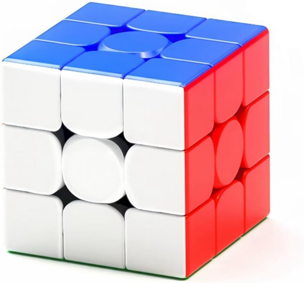 3x3 Speed Cube Stickerless with Stand & Tutorial: Problem-Solving Brain Teaser, Easy Turning Sensory Puzzle Toy Easter Gift Basket Stuffers for Boys 6-12, STEM Educational