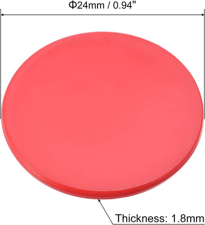 MECCANIXITY Small Plastic Learning Counters Disks Chip Bingo Chip Counting Discs Markers 24mm/0.94 Inch for Math Practice Red, Pack of 50