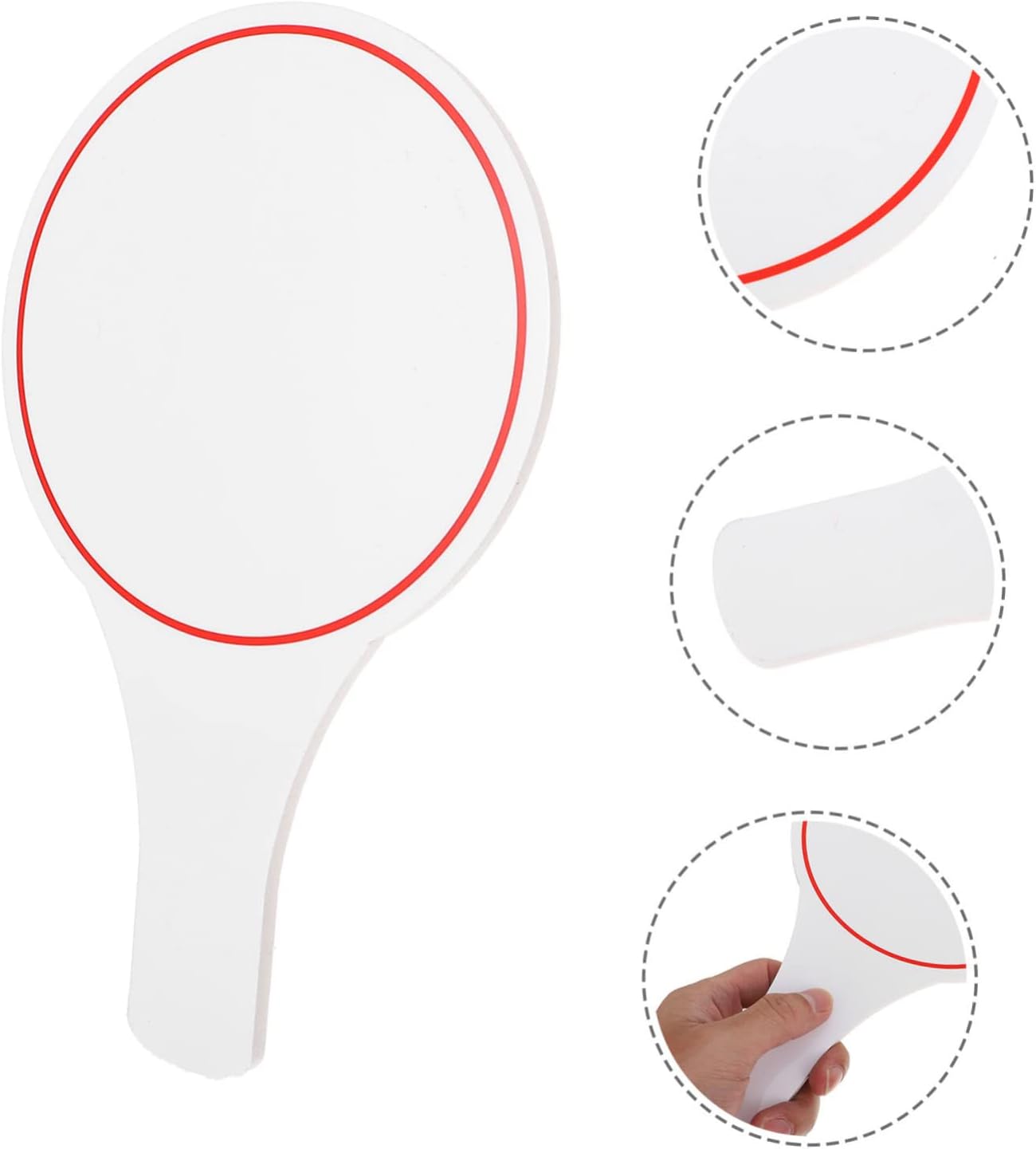6Pcs Mini Dry Erase Paddles with Handle Auction Paddles Double-Sided Answer Board for Classroom Teaching Judges Score