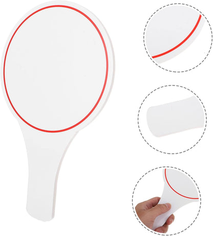 6Pcs Mini Dry Erase Paddles with Handle Auction Paddles Double-Sided Answer Board for Classroom Teaching Judges Score
