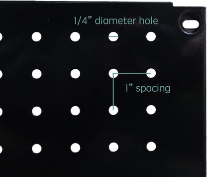 Metal Pegboard 12-Inch Tall x 16-Inch Wide Heavy Duty Wall Organizer for Home Garage Tool Storage 4pcs Green
