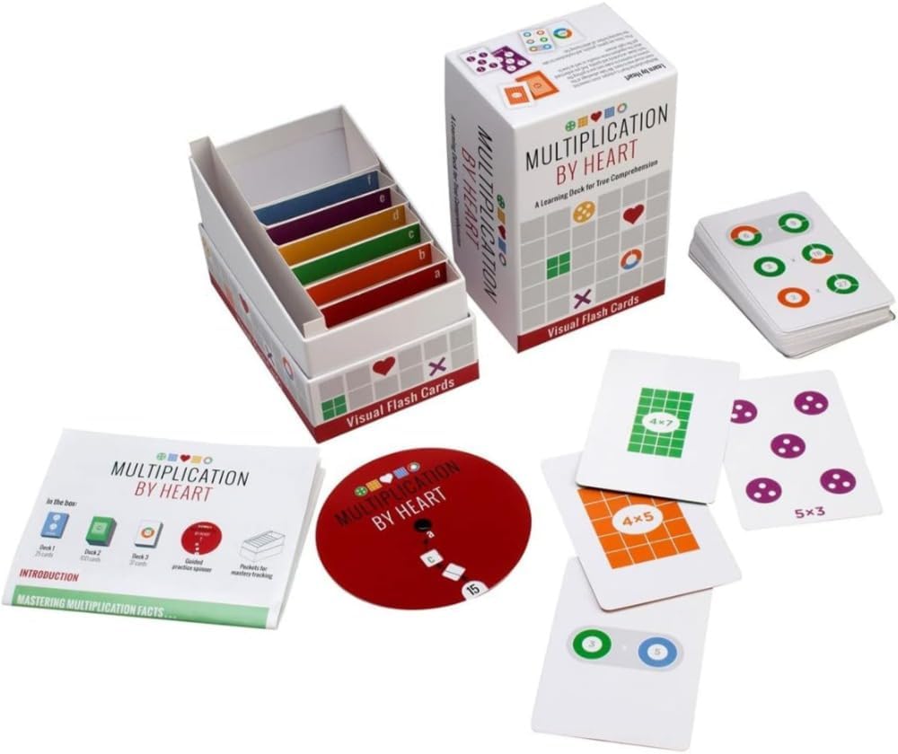 Math for Love Multiplication by Heart Visual Flash Cards for Multiplication fact Mastery in Five Minutes a Day