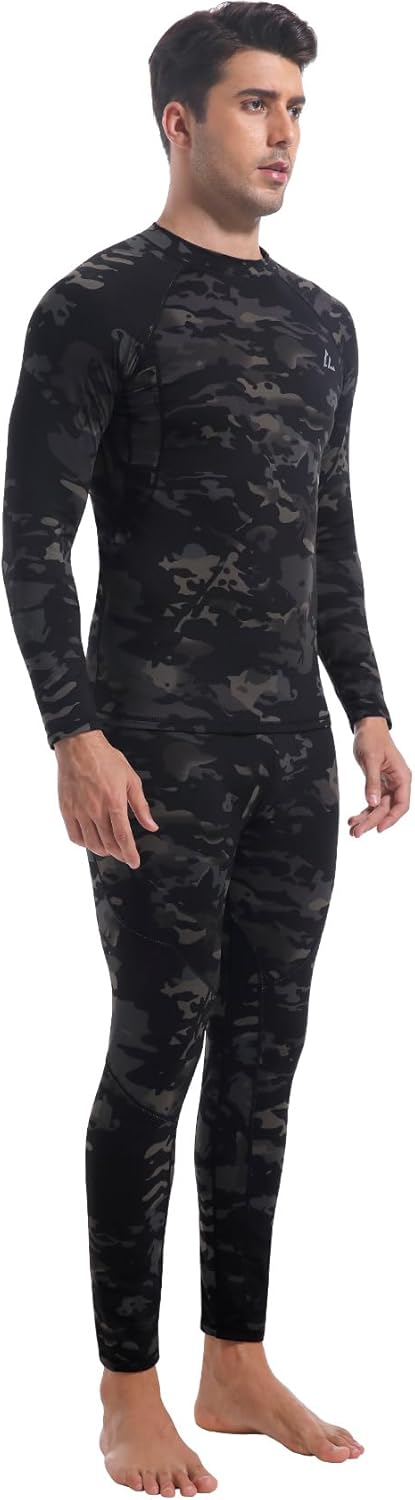 CL convallaria Thermal Underwear Long Johns Set Mens Winter Gift Hunting Gear Sport Base Layer Bottom Top - Colors B