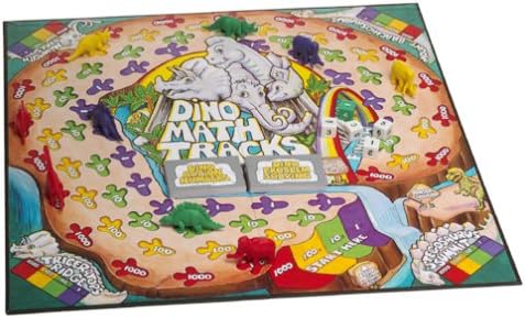 Learning Resources Dino Math Tracks Game - Math Manipulatives, Montessori Board Game, Addition and Subtraction, Counting Literacy Toys, STEM for Kids, Critical Thinking, Gifts for Boys and Girls