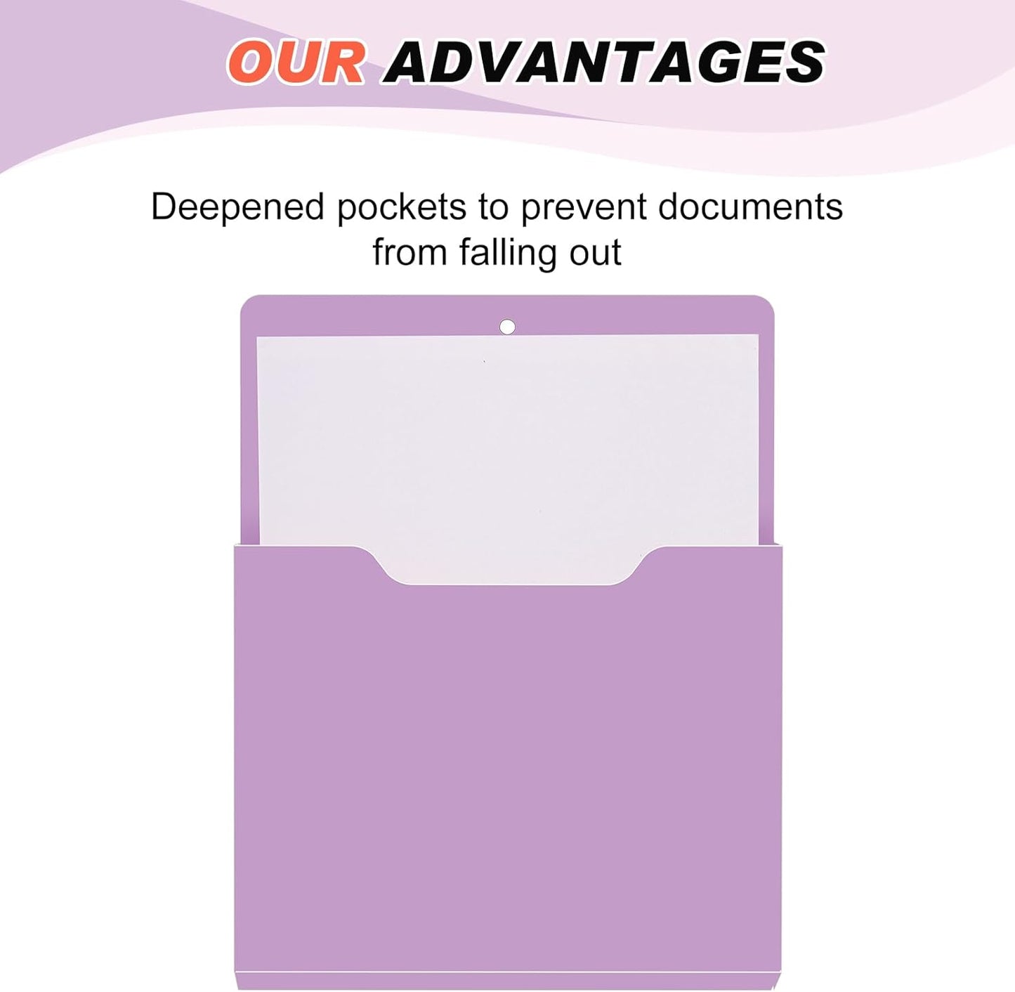 Fuutreo 6 Pcs Magnetic Wall File Organizer Magnetic Wall File Holder Refrigerator Magazine Holder for Mail Letters Paper(Aqua Green,Vertical-large)