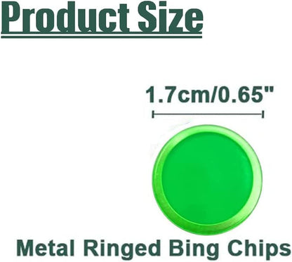 Magnetic Bingo Set -100 PCS Orange Metal Ringed Chips/Plastic Poker Tokens/Markers/Math Counting/Science Exploration/STEM Kit/Family Game Nights