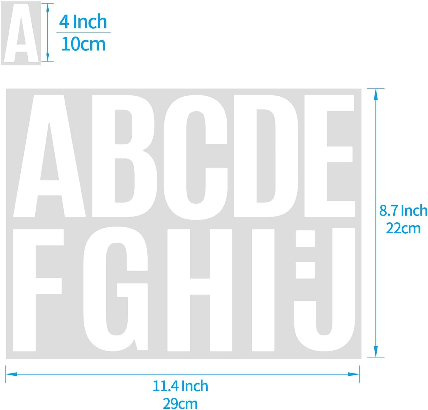 480 Pcs Waterproof 3" Vinyl Alphabet & Number Stickers - Self-Adhesive for Mailboxes, Windows, Doors, Signs, Vehicles & More, Black