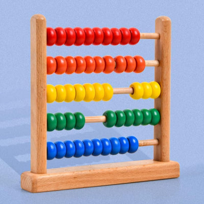 IMIKEYA Wooden Abacus for Kids - 50 Beads Counting Toy Colorful Counters for Kids Math Educational Math Counting Tool Bead Counter Game Counting Toys for Preschool Learning & Elementary School
