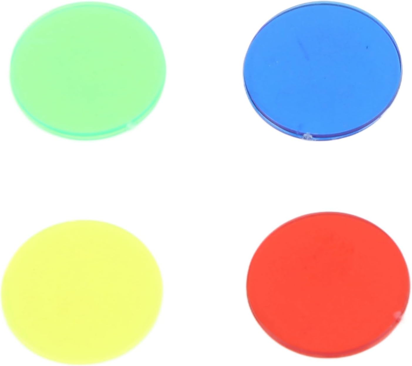 Translucent Game Tokens, 100 Pieces 15mm Round Counting Chips 4 Colors for Classroom Teachers Math Educators Board Game Players Poker Enthusiasts Hands-On Learning Activities