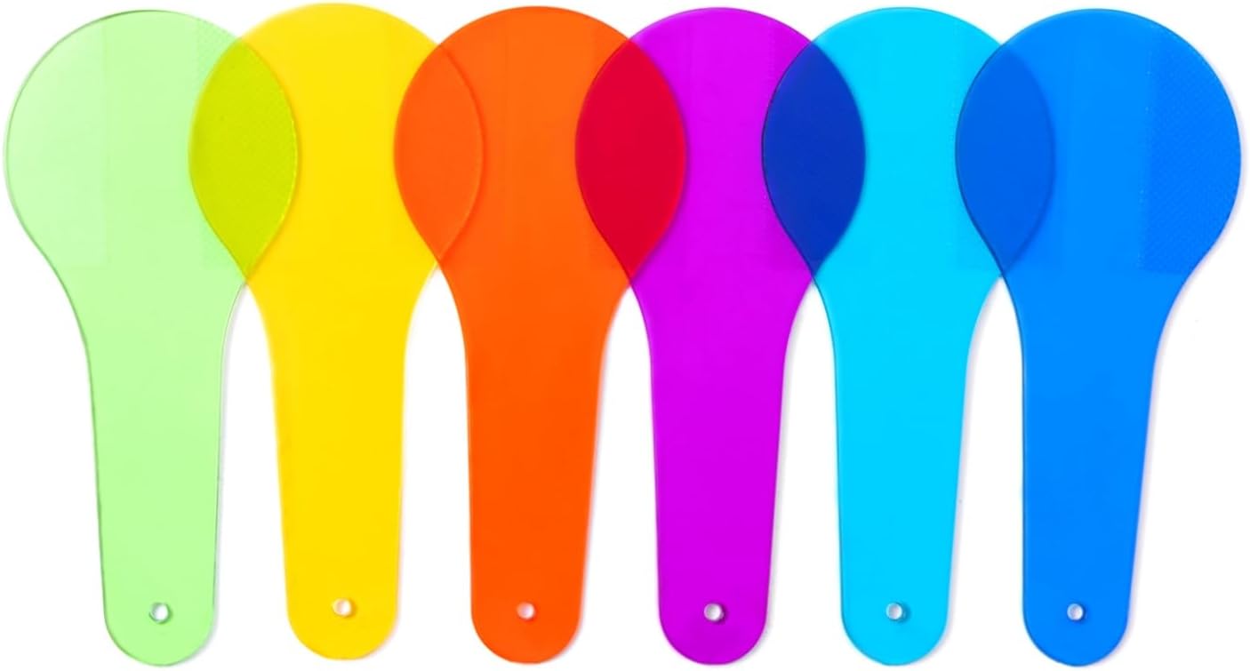 18 Pcs Color Paddles - 60 Pieces 3D Shapes for Teaching - Engaging Color Mixing Toy for Kids